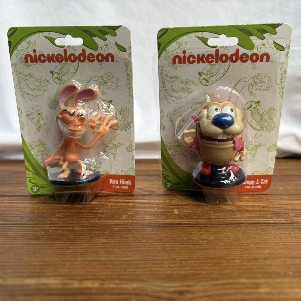Nickelodeon Ren & Stimpy Figurines Lot Ren Hoek Stimpy New Sealed
